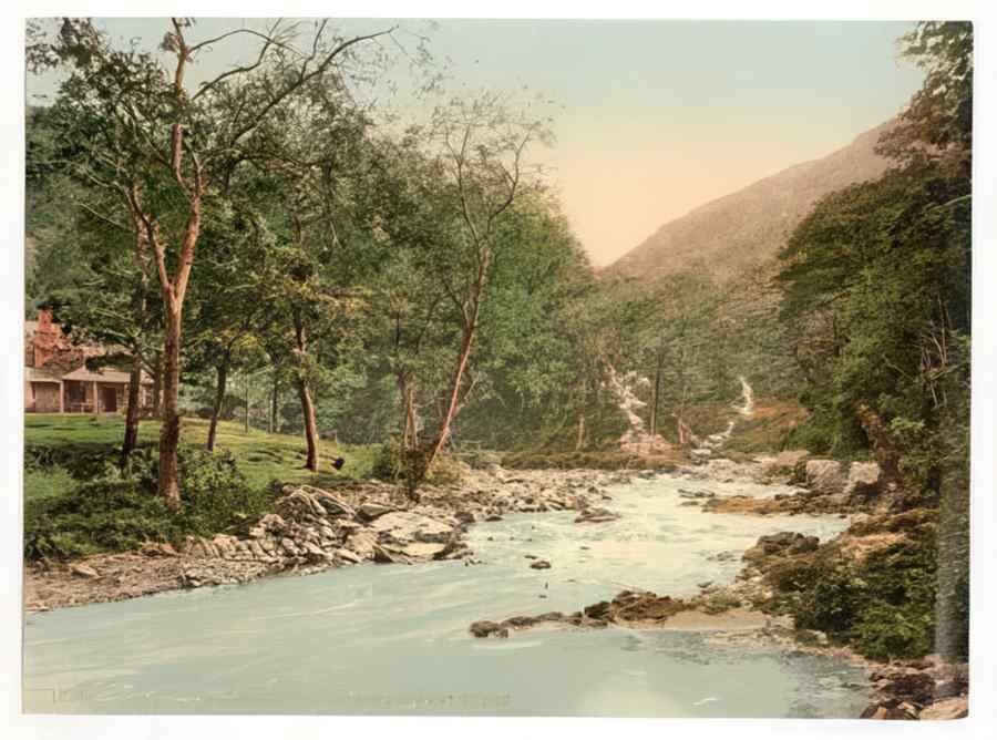 Vintage Watersmeet And Refreshment House Lynton And Lynmouth England A4 Photo Print