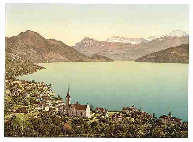 Vintage Weggis I Rigi A4 Photo Print