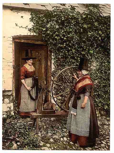 Vintage Welsh costumes A4 Photo Print