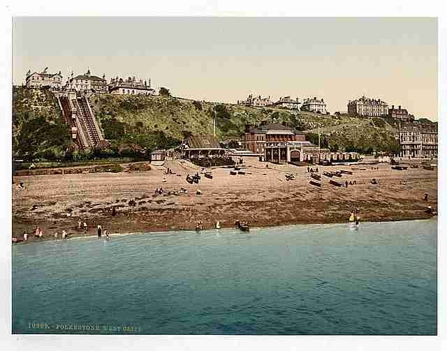 Vintage West Cliff Folkestone A4 Photo Print