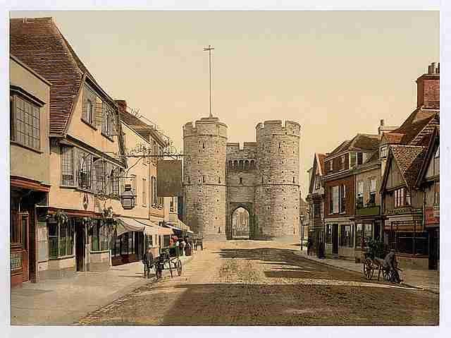 Vintage West Gate Canterbury A4 Photo Print