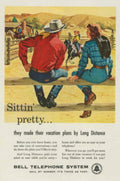 Vintage Western Vacation 1950s Vintage Retro Advert Poster