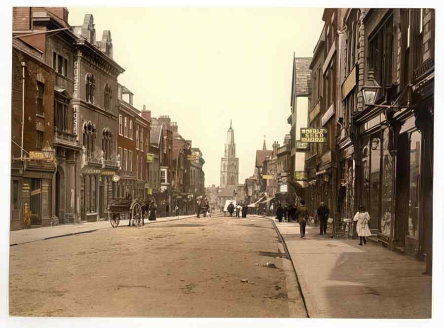 Vintage Westgate Street Gloucester England A4 Photo Print