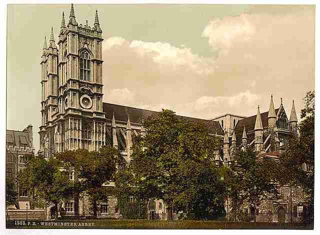 Vintage Westminster Abbey London A4 Photo Print