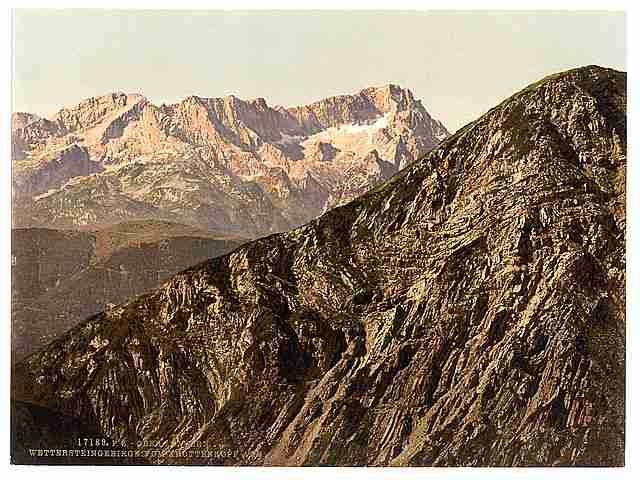Vintage Wettersteingebirge Upper Bavaria A4 Photo Print