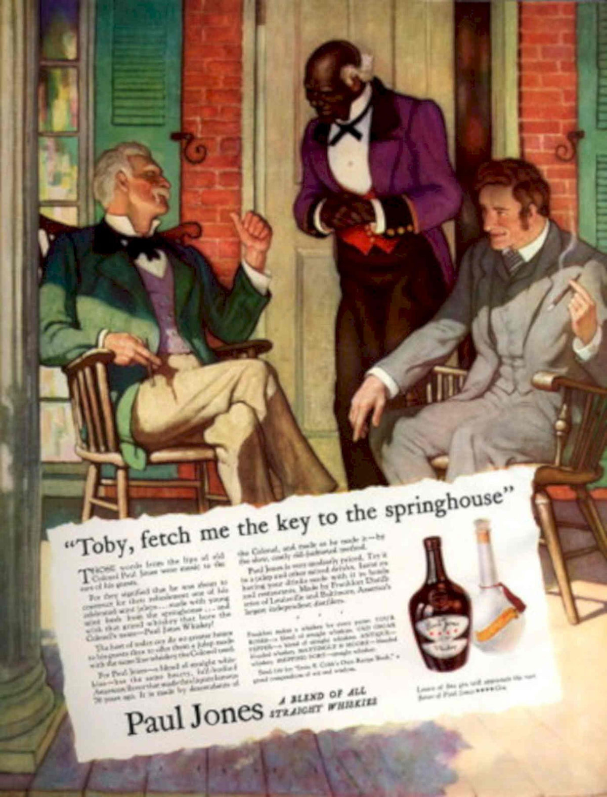 Vintage Whiskey Men 1930s Vintage Retro Advert Poster