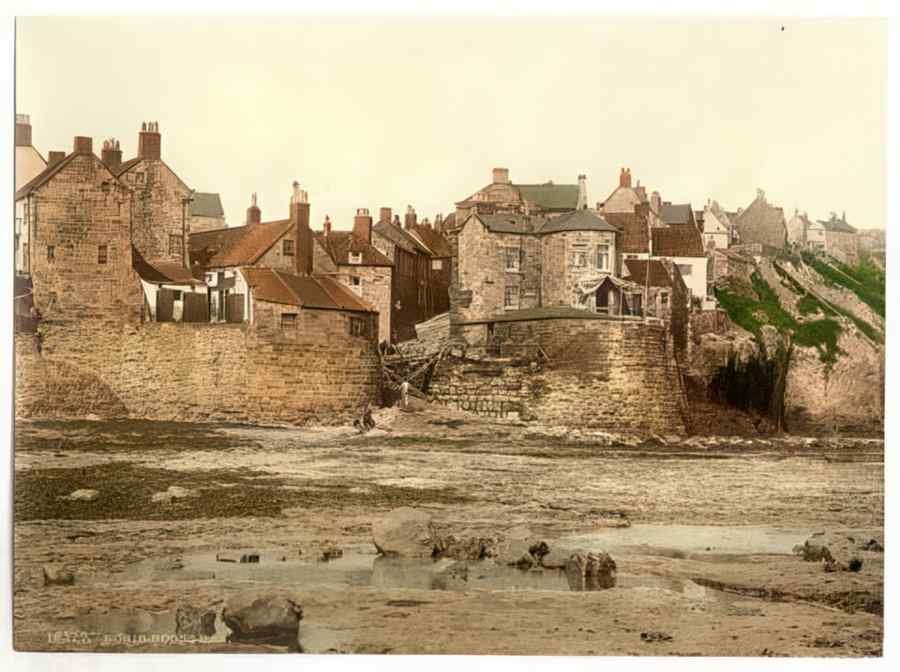 Vintage Whitby Robin Hoods Bay Yorkshire England A4 Photo Print