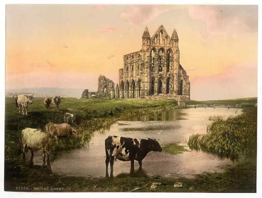 Vintage Whitby The Abbey Iii. Yorkshire England A4 Photo Print