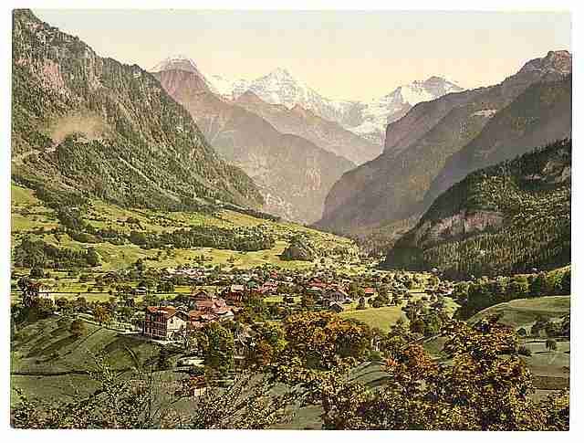 Vintage Wilderswyl Bernese Oberland A4 Photo Print