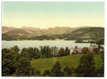 Vintage Windermere And Langdale Pikes Lake District England A4 Photo Print