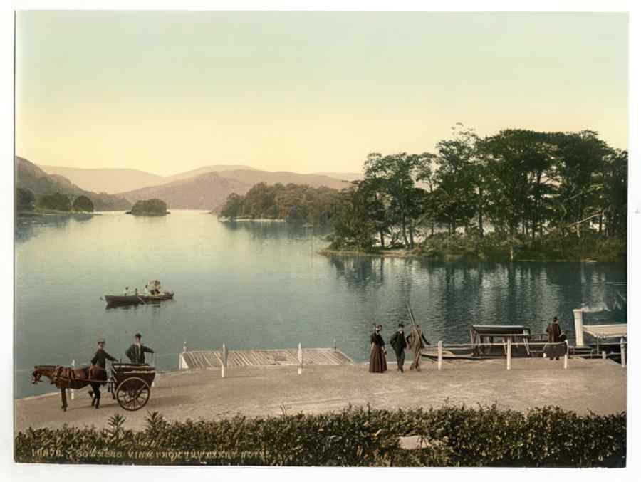Vintage Windermere Bowness From Ferry Hotel Lake District England A4 Photo Print