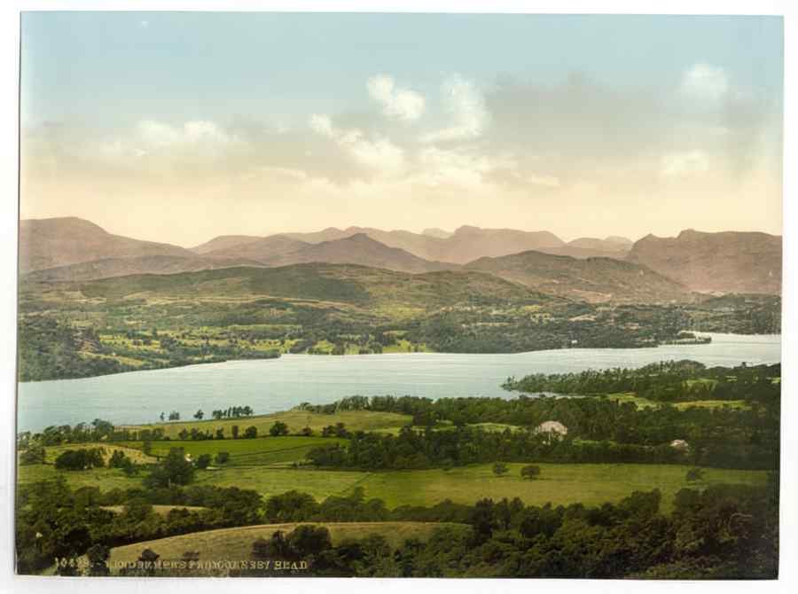 Vintage Windermere From Orrest Head Lake District England A4 Photo Print