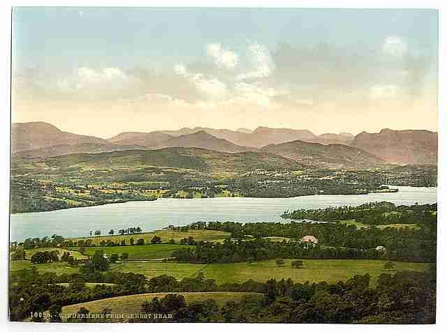 Vintage Windermere II Lake District A4 Photo Print