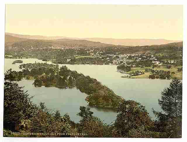 Vintage Windermere and Bowness Lake District A4 Photo Print