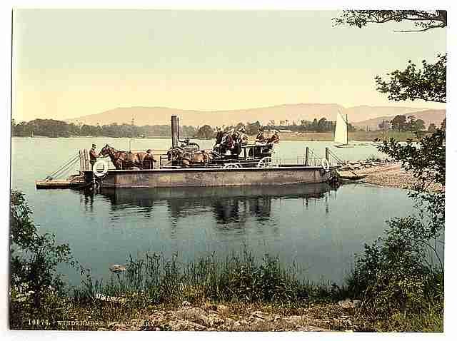 Vintage Windermere steam ferry Lake District A4 Photo Print