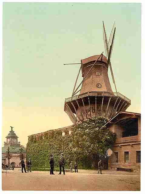 Vintage Windmill Potsdam Berlin A4 Photo Print