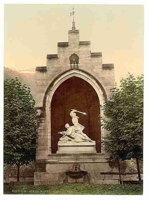 Vintage Winkelried Monument Stans Unterwald A4 Photo Print