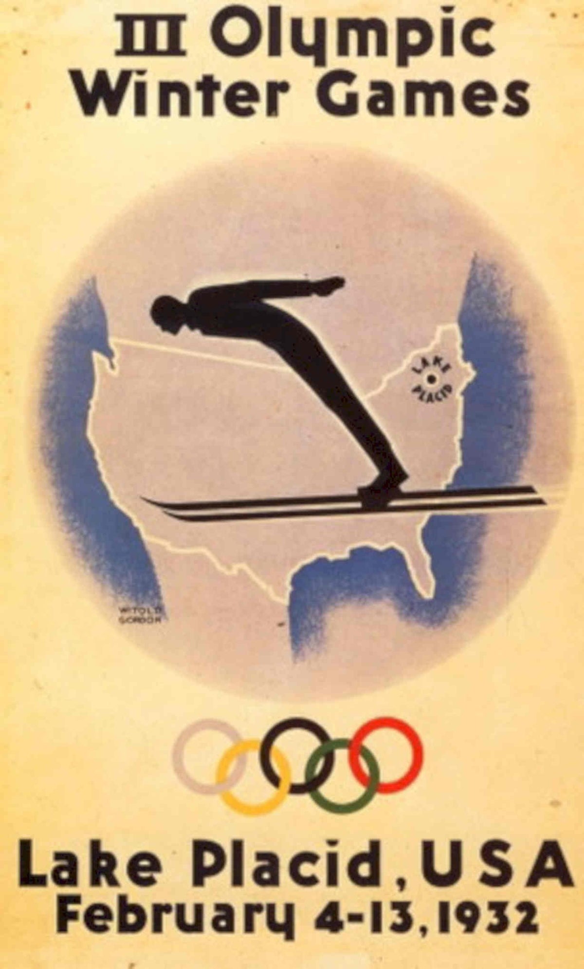 Vintage Winter Games 1930s Vintage Retro Advert Poster