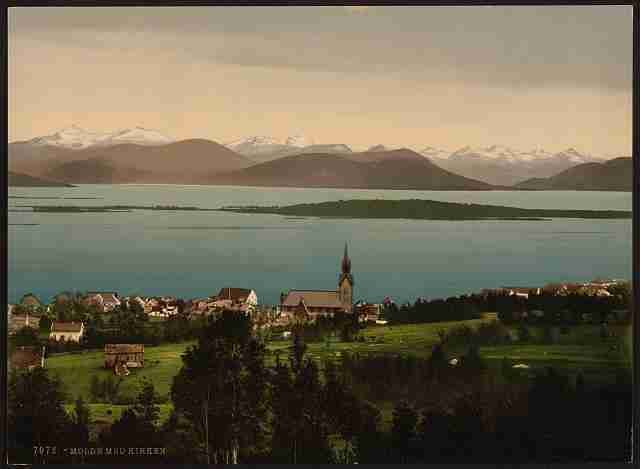 Vintage With churches Molde A4 Photo Print