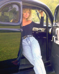 Vintage Woman Car A4 Photo Print