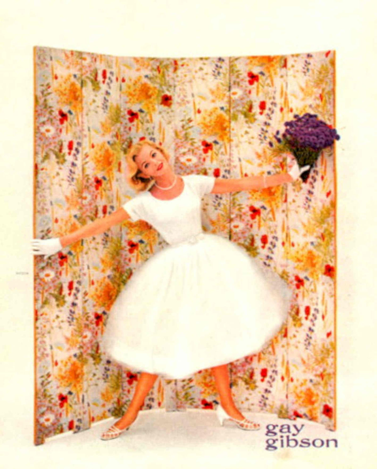 Vintage Woman Dress 1950s Vintage Retro Advert Poster