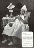 Vintage Woman Knitting 1930s Vintage Retro Advert Poster