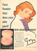 Vintage Woman Powder 1950s Vintage Retro Advert Poster