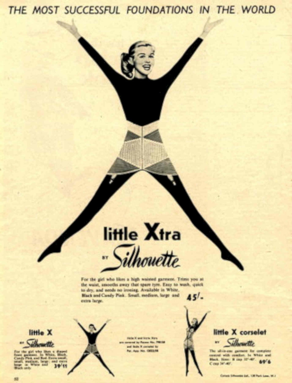 Vintage Woman Silhouette 1950s Vintage Retro Advert Poster