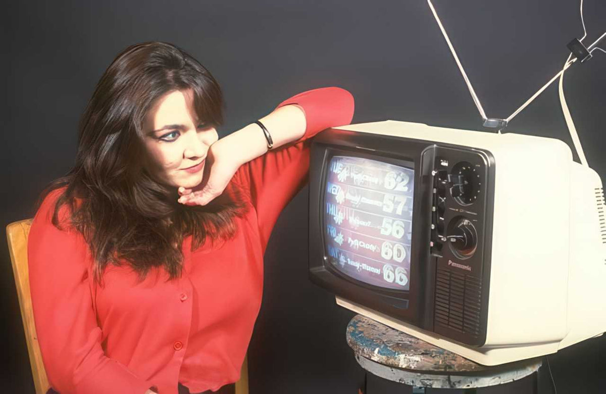 Vintage Woman Tv A4 Photo Print