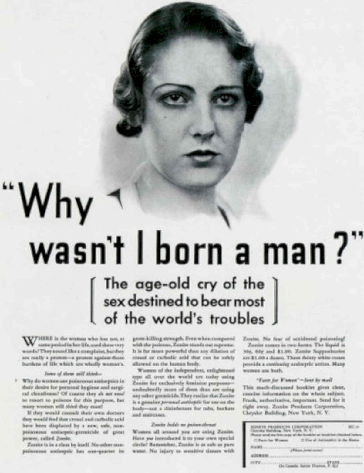 Vintage Woman Zonisin 1930s Vintage Retro Advert Poster