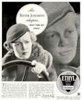 Vintage Women Car 1930s Vintage Retro Advert Poster