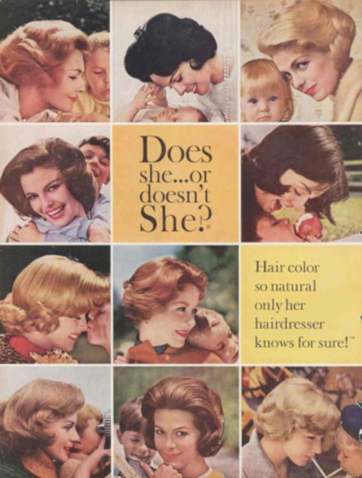 Vintage Women Grid 1950s Vintage Retro Advert Poster