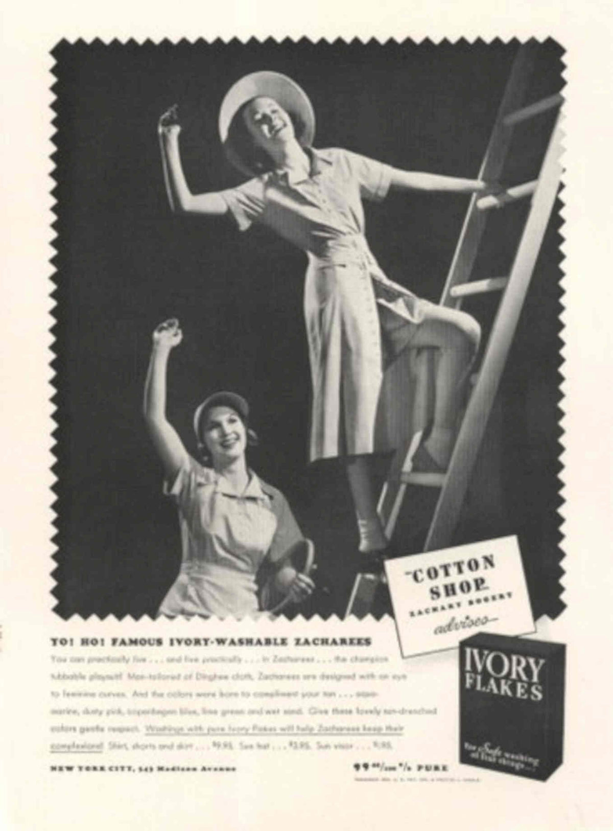 Vintage Women Ladder 1940s Vintage Retro Advert Poster