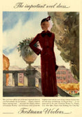 Vintage Wool Dress 1930s Vintage Retro Advert Poster