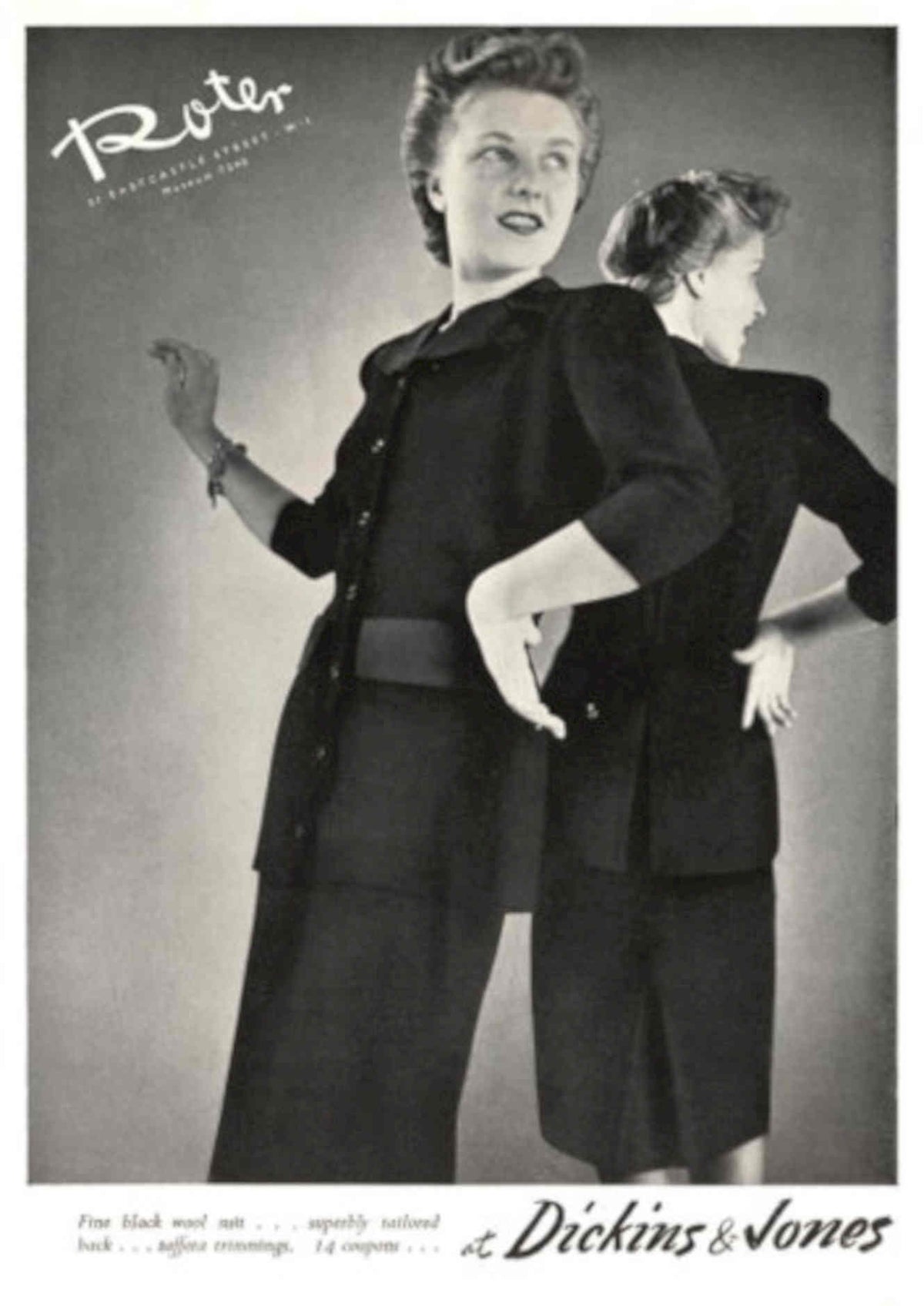 Vintage Wool Suit 1940s Vintage Retro Advert Poster