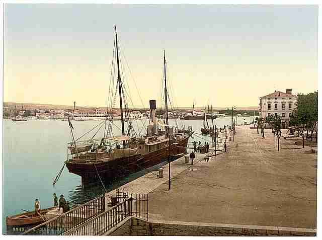 Vintage Zara II landing place Dalmatia A4 Photo Print