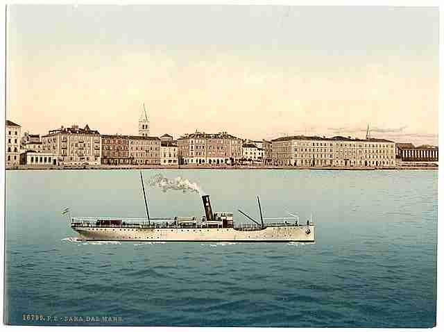 Vintage Zara from the sea Dalmatia A4 Photo Print
