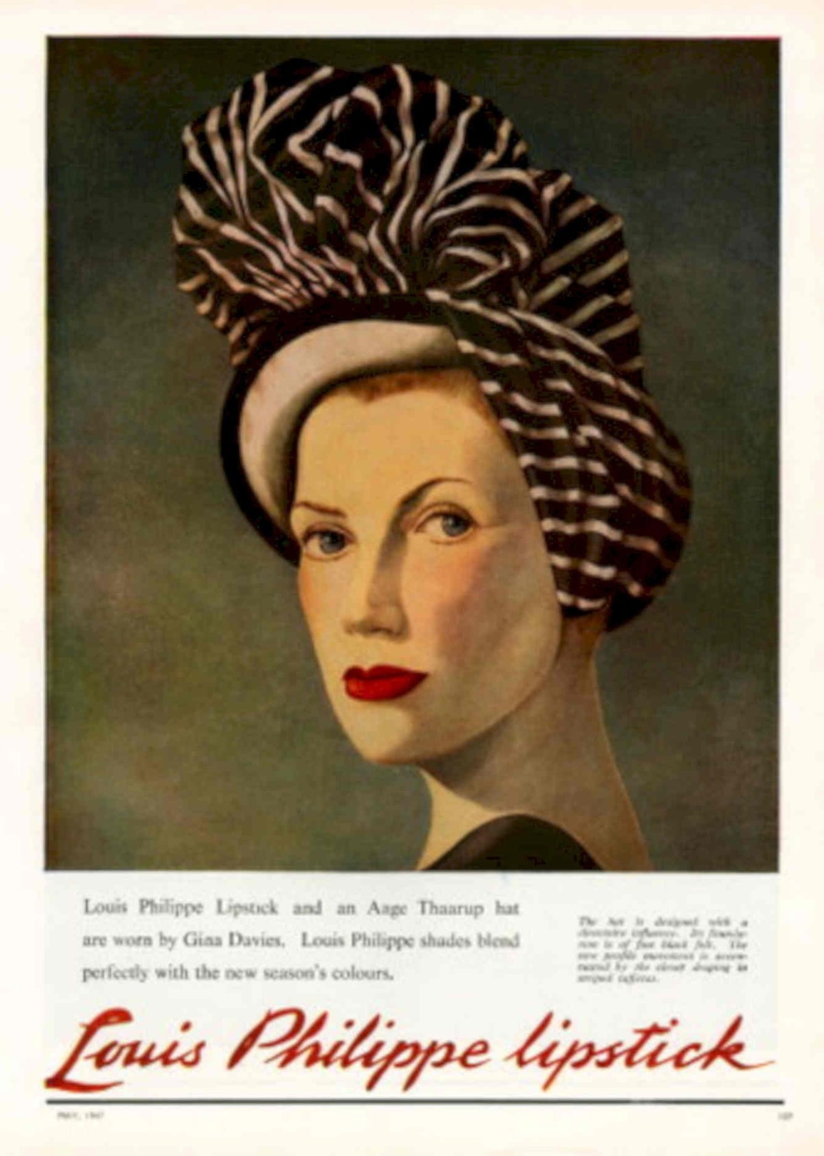 Vintage Zebra Lipstick 1940s Vintage Retro Advert Poster