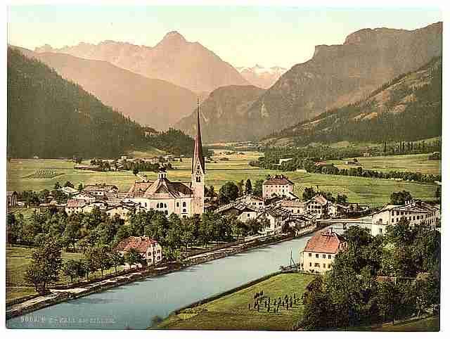 Vintage Zell on the Ziller Tyrol A4 Photo Print