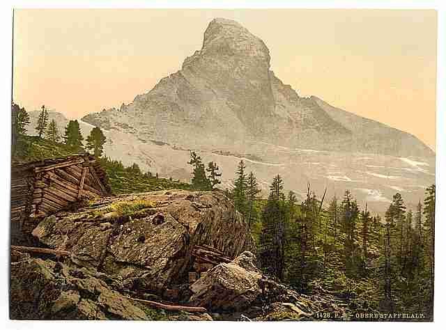 Vintage Zermatt Upper Staffelalp Valais Alps of A4 Photo Print
