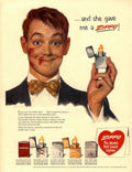 Vintage Zippo Lighter 1950s Vintage Retro Advert Poster