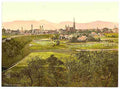 Vintage Zittau with mountains Saxony A4 Photo Print