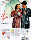 Vinylite Raincoats Umbrellas 1940s Vintage Retro Advert Poster