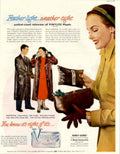 Vinylite Rainwear Models 1950s Vintage Retro Advert Poster