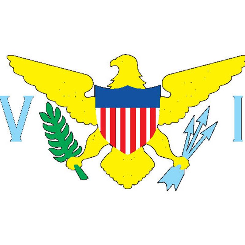 Virgin Islands Flag N2601 A4 Photo Print