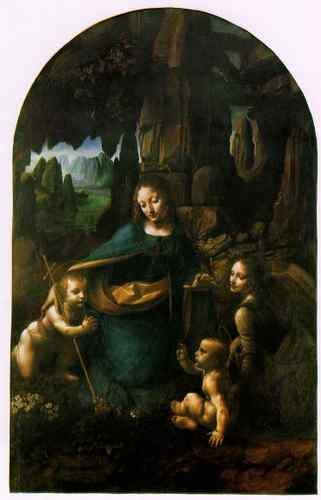 Virgin of the Rocks london EUR Leonardo da Vinci  A4 Photo Print