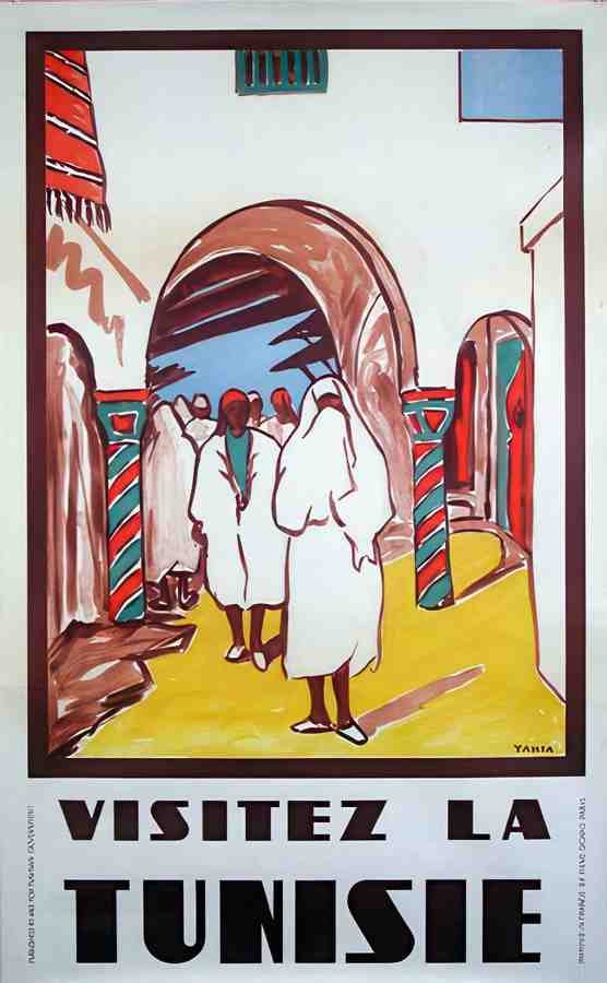 VisitezTunisie Vintage Advert A4 Photo Print