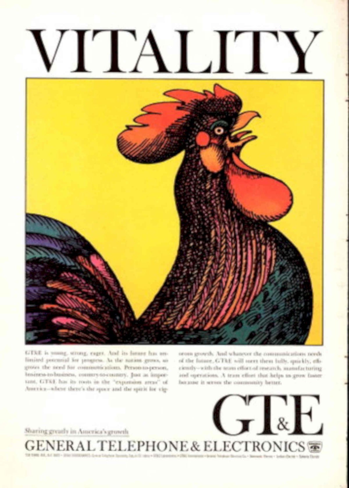Vitality Gtand E 1950s Vintage Retro Advert Poster