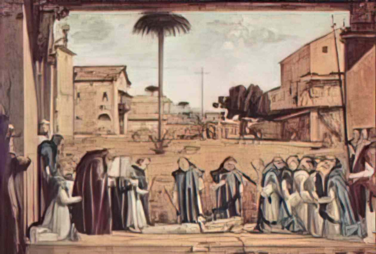 Vittore Carpaccio burial of st jerome 1509 Art A4 Photo Print