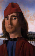 Vittore Carpaccio portrait of an unknown man with red beret 1493 Art A4 Photo Print